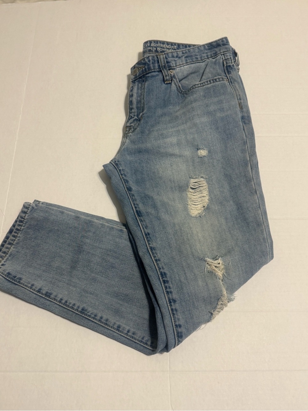 GAP Light Blue Ripped Boyfriend Jeans